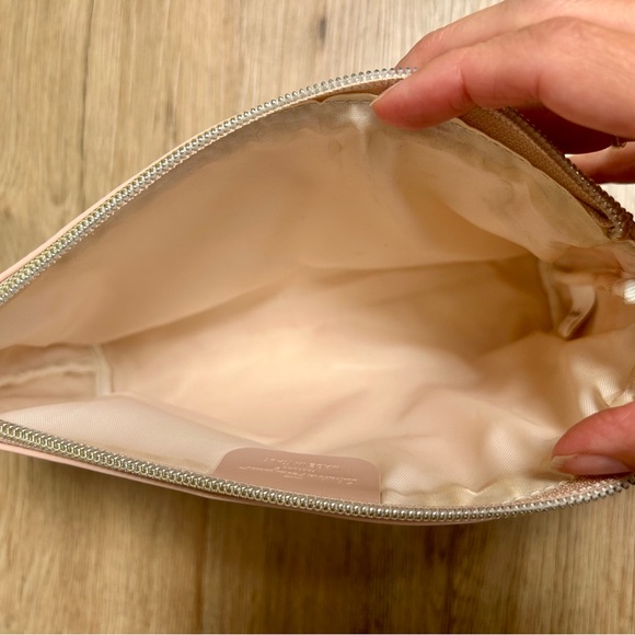 Salvatore Ferragamo Parfums Faux Patent Leather Pale Rose 9x6 Cosmetic Bag - Picture 9 of 11